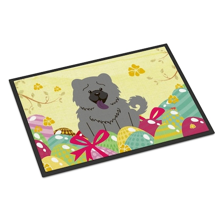 Carolines Treasures 18 x 27 in. Easter Eggs Chow Chow Blue Indoor or Outdoor Mat BB6139MAT